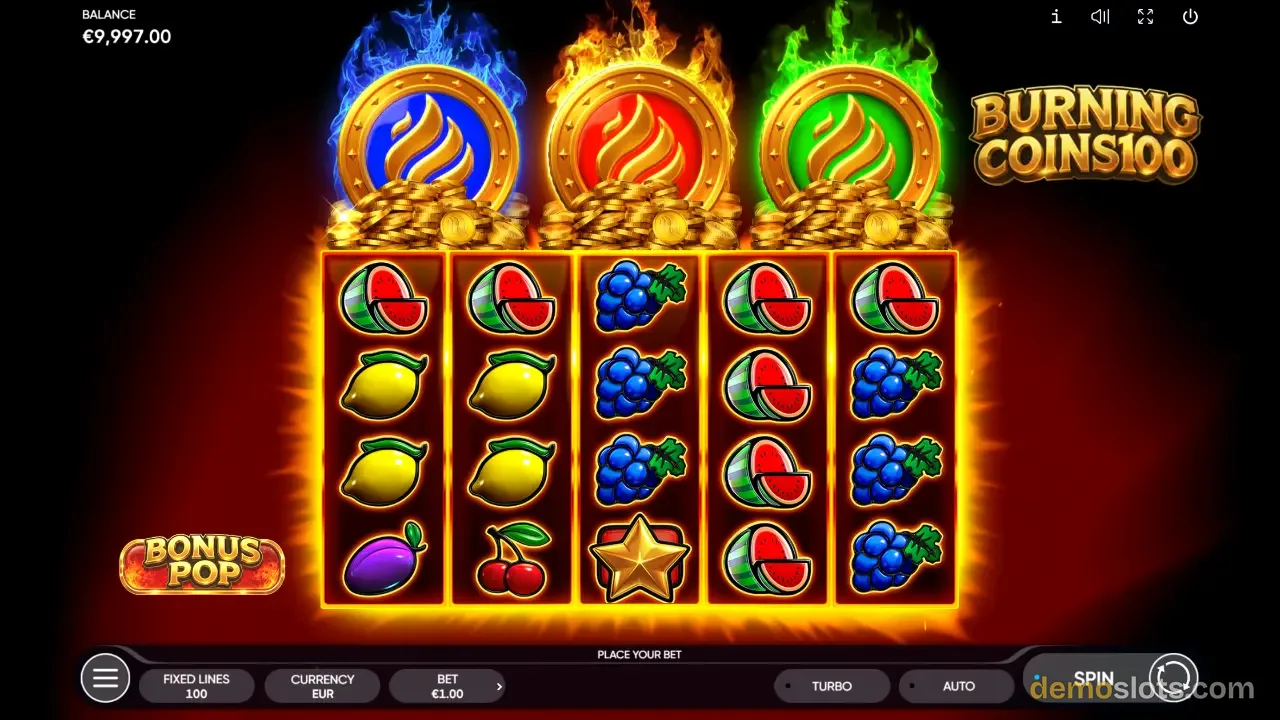 Burning Coins 100 slot by Endorphina