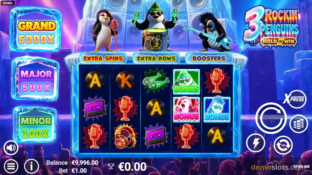 3 Rockin' Penguins slot by AvatarUX