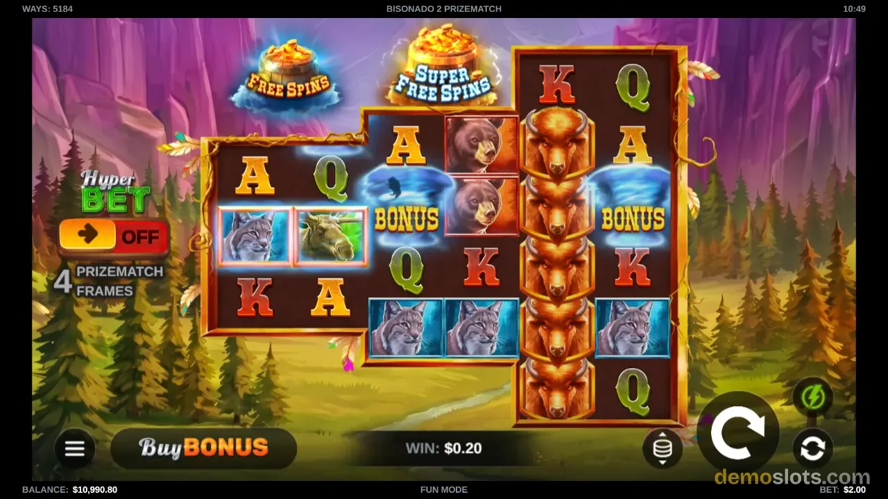 Bisonado 2 PrizeMatch slot by Kalamba Games