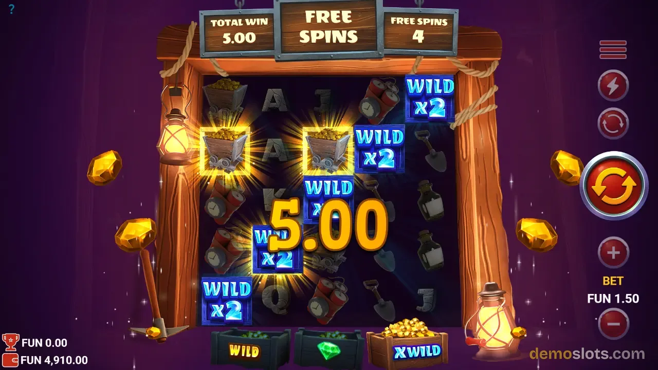Miners Combo slot by Trigger Button
