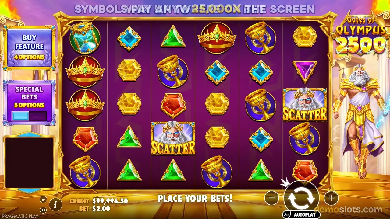 Gates of Olympus 2500 slot by Pragmatic Play