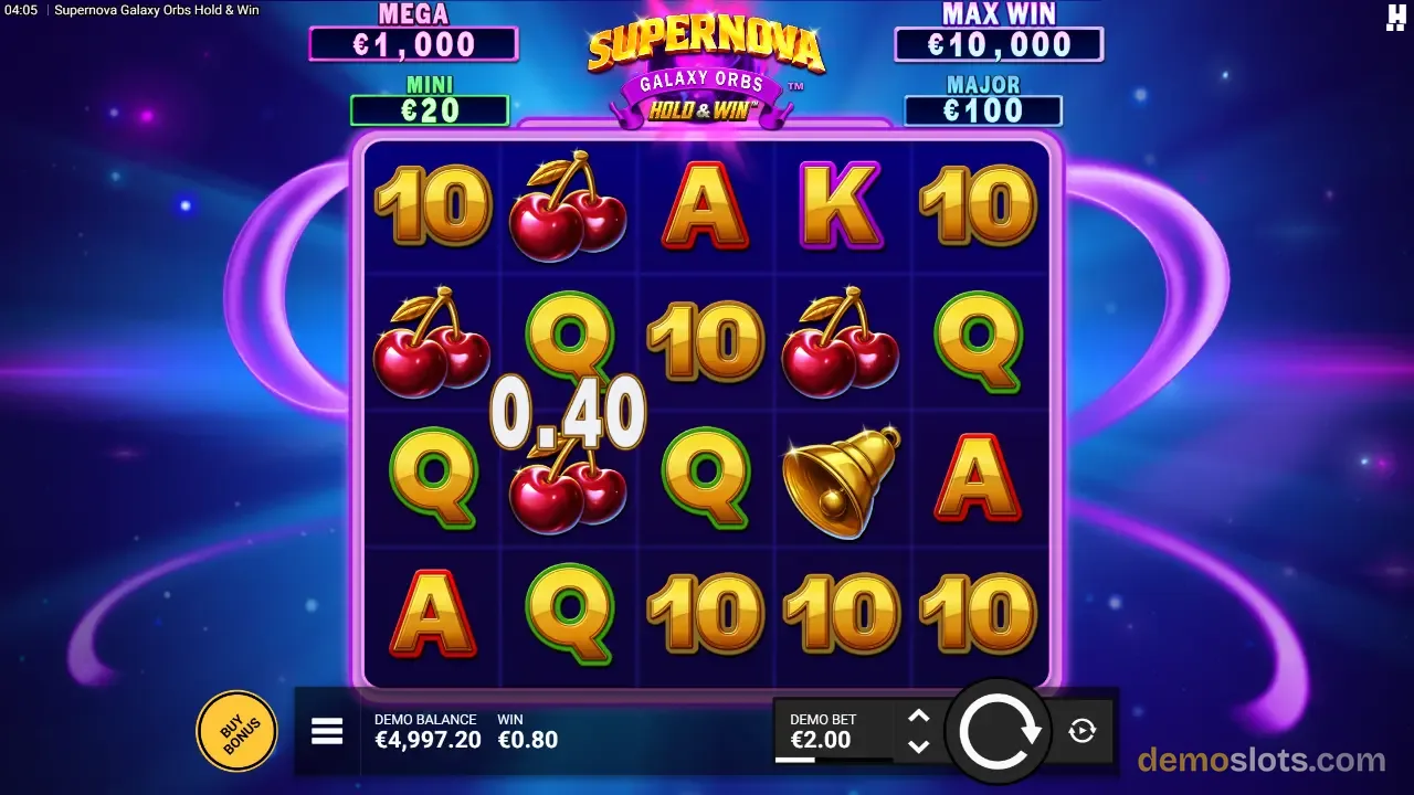 Supernova Galaxy Orbs slot by Hacksaw Gaming