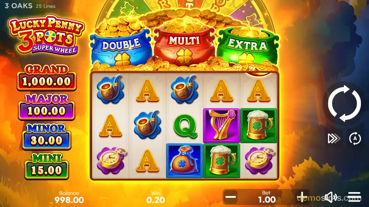 Lucky Penny 3 Pots: Super Wheel