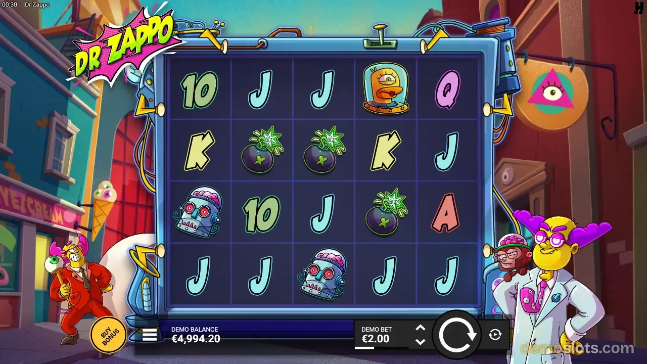 Dr Zappo slot by Hacksaw Gaming