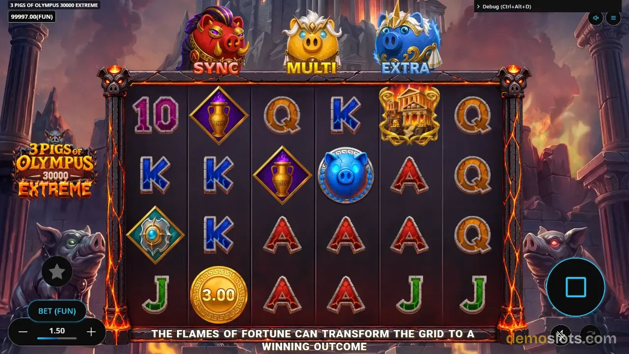 3 Pigs of Olympus 30,000 Extreme slot by Gaming Corps