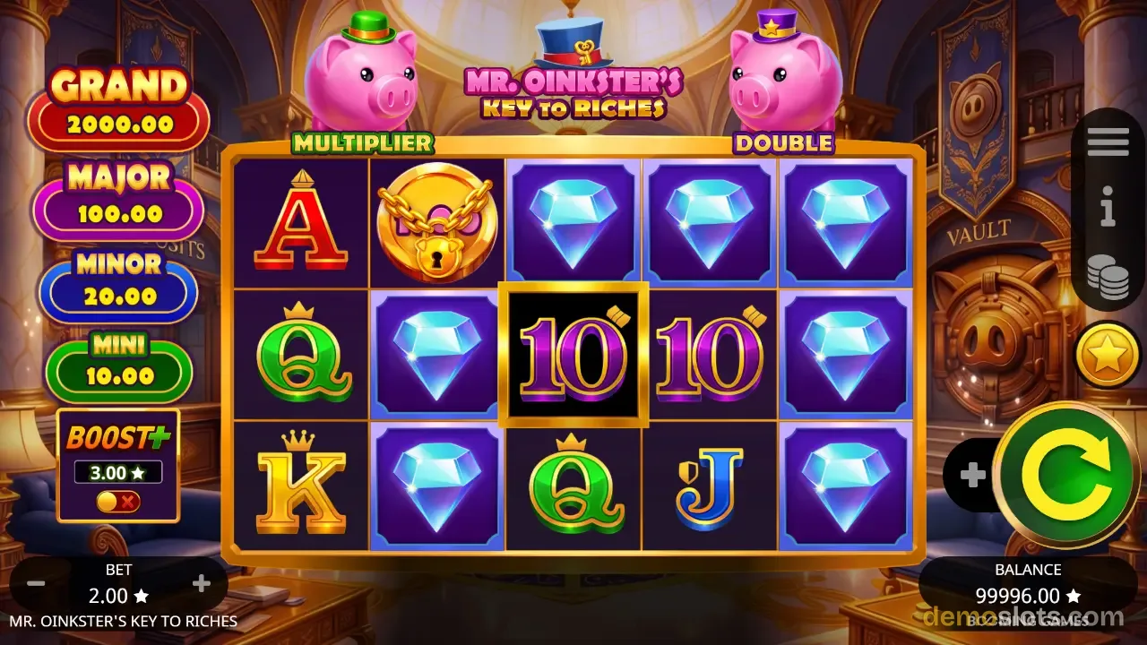 Mr. Oinkster's Key To Riches slot by Booming Games