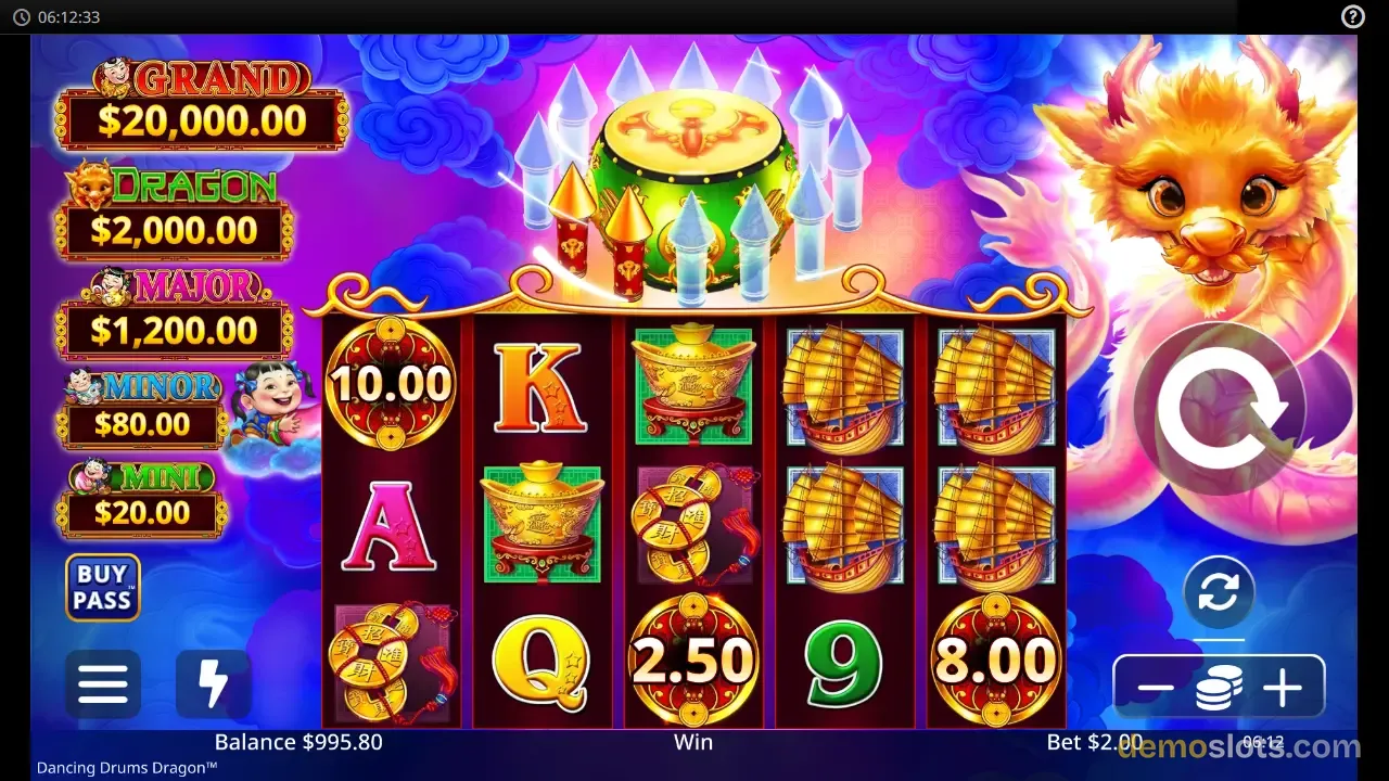 Dancing Drums Dragon slot by Light & Wonder