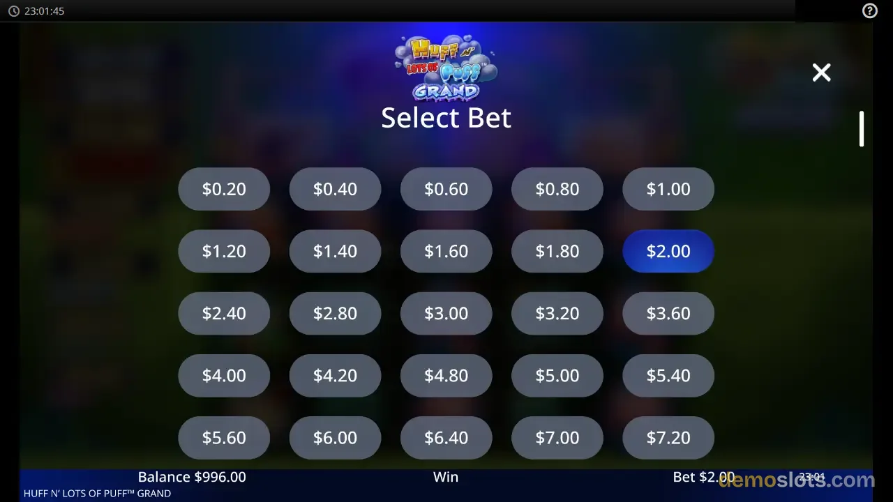 Huff N' Lots of Puff Grand slot by Light & Wonder