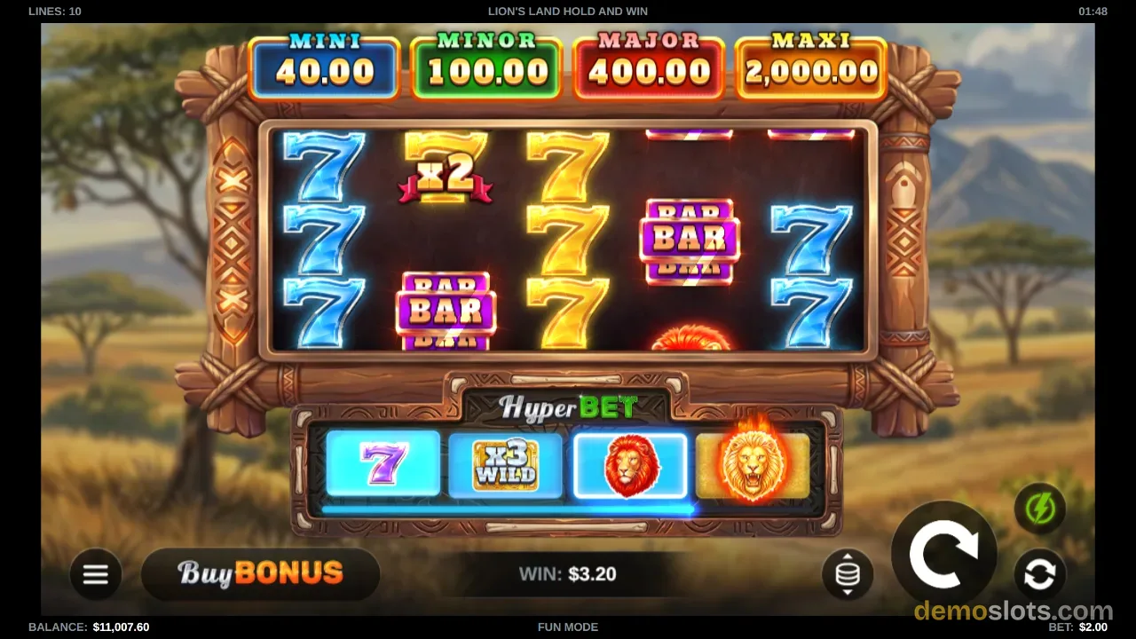 Lion's Land Hold and Win slot by Kalamba Games