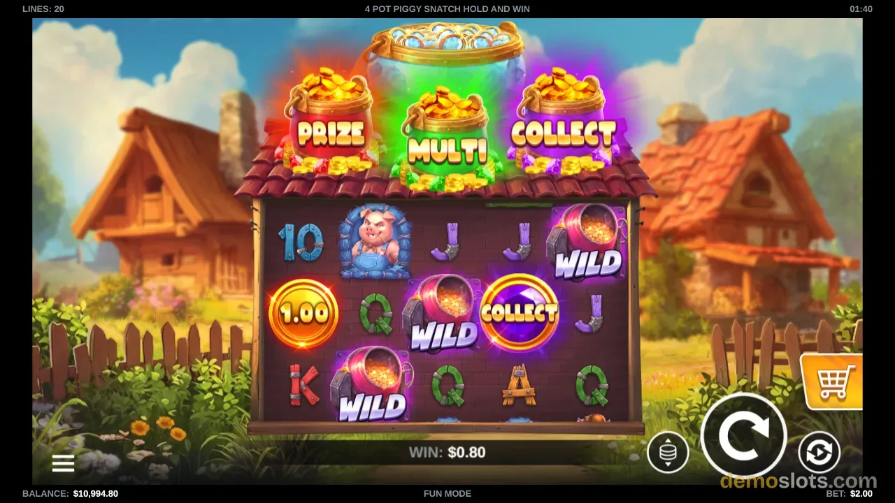 4 Pot Piggy Snatch Hold and Win slot by Kalamba Games