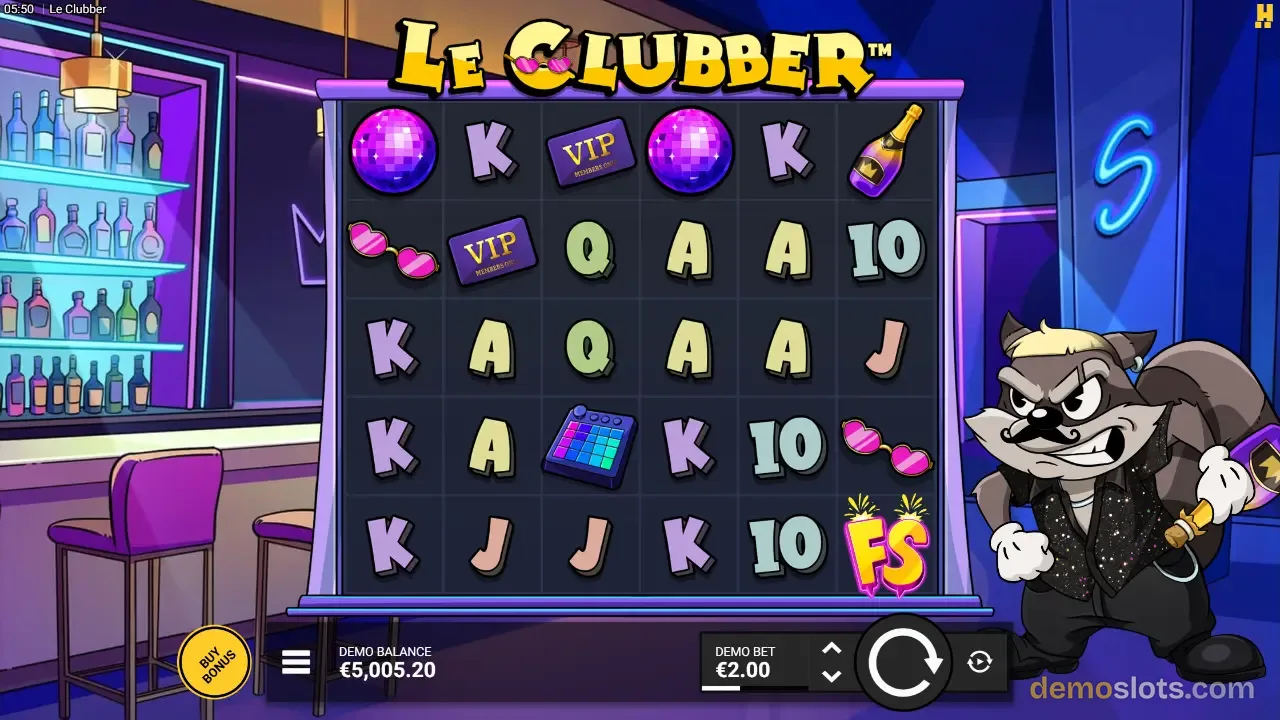 Le Clubber slot by Hacksaw Gaming