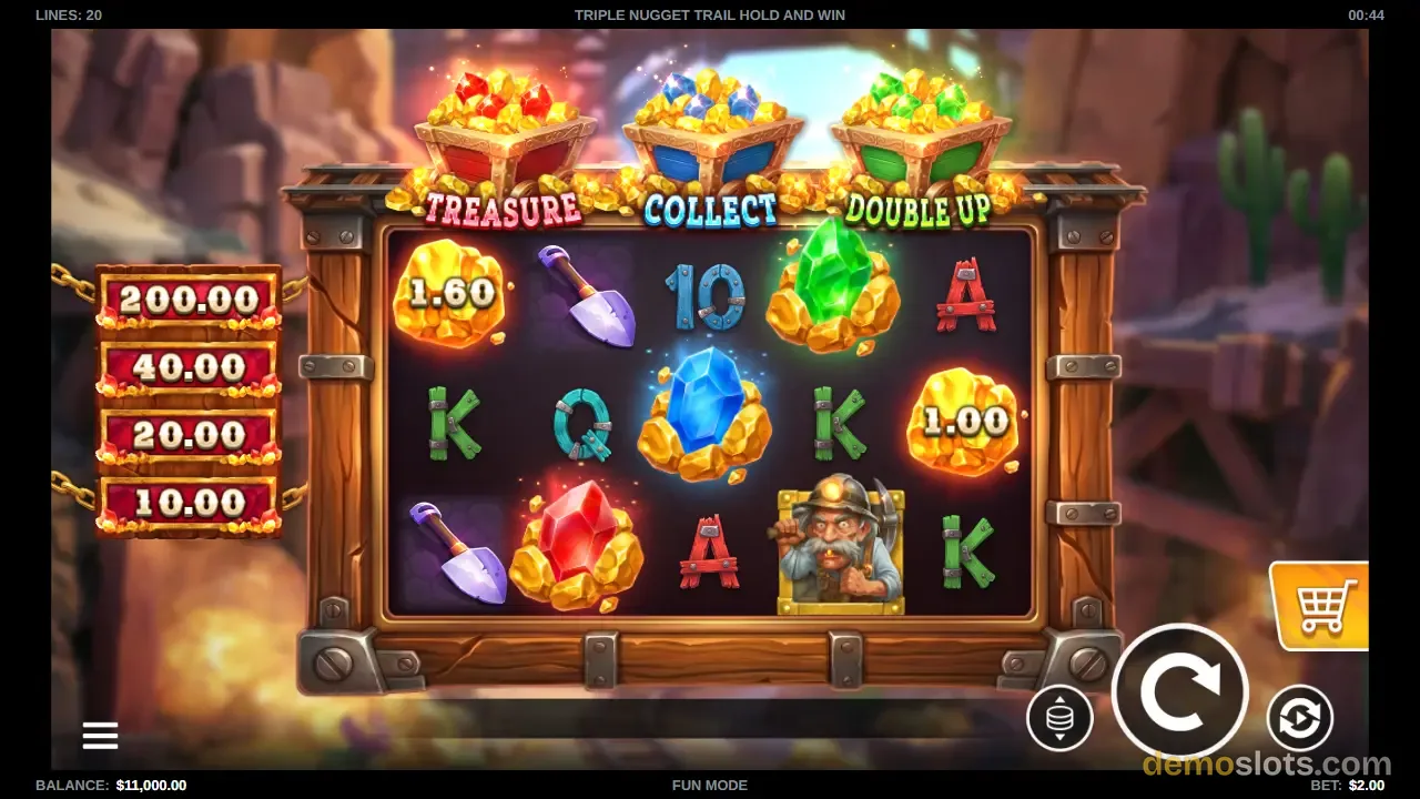Triple Nugget Trail slot by Kalamba Games