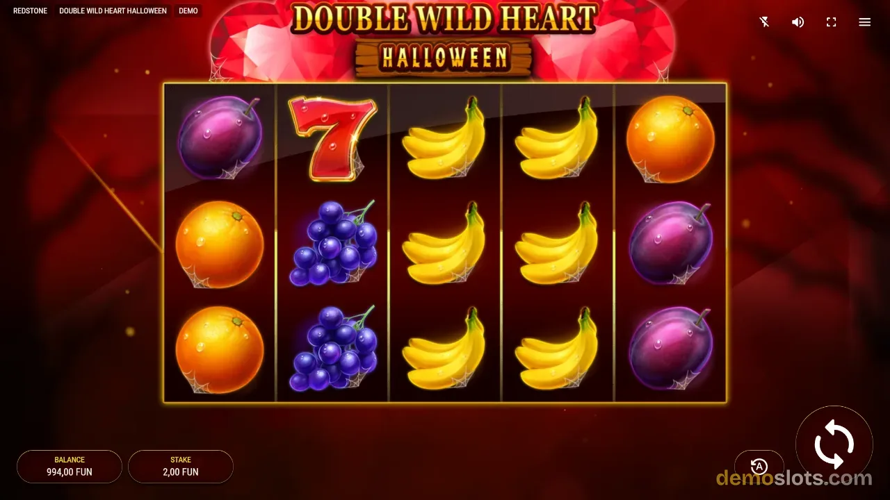 Double Wild Heart Halloween slot by REDSTONE