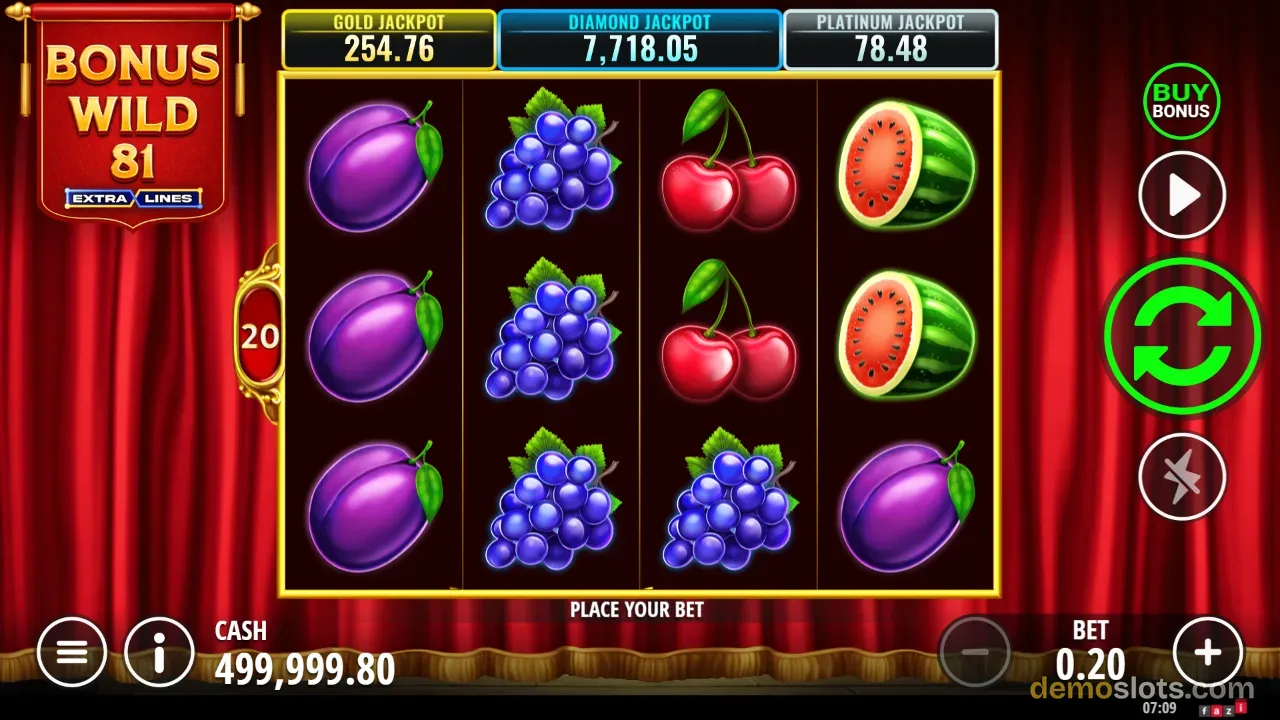 Bonus Wild 81 Extralines slot by FAZI