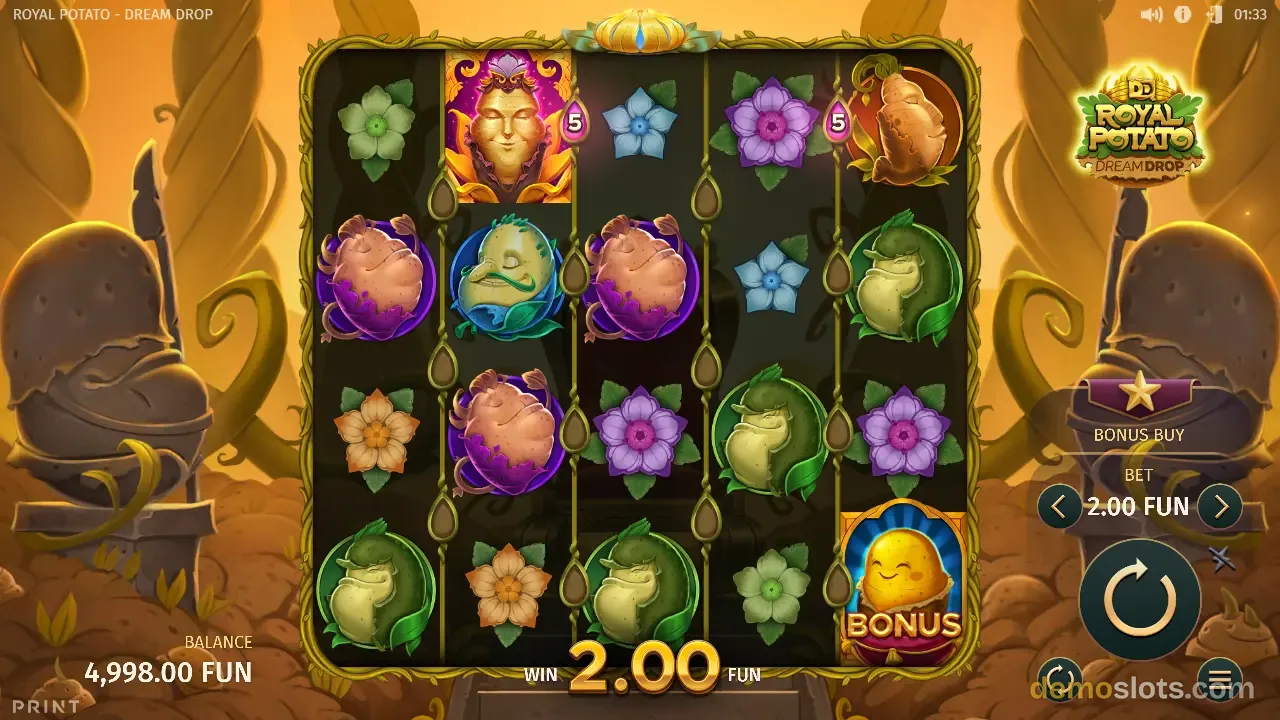 Royal Potato: Dream Drop slot by Print Studios