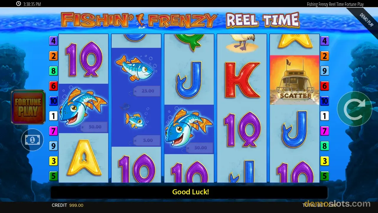 Fishin' Frenzy Reel Time Fortune Play slot by Reel Time Gaming