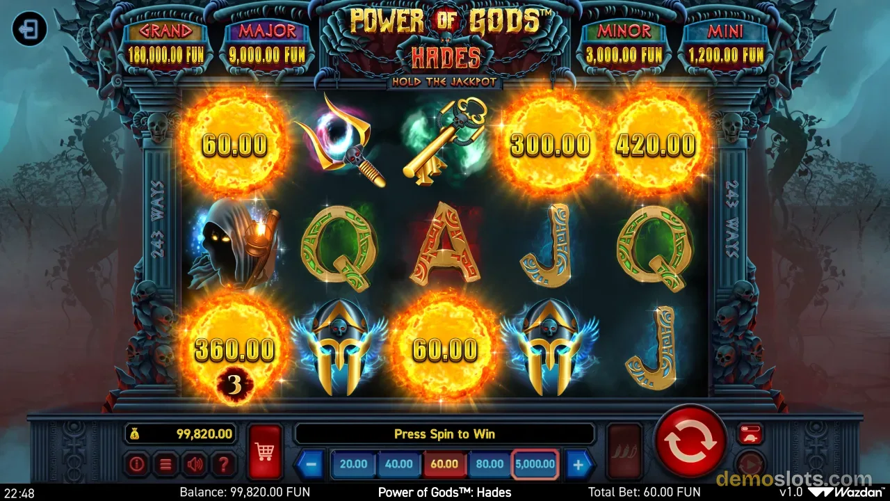 Power of Gods: Hades slot by Wazdan